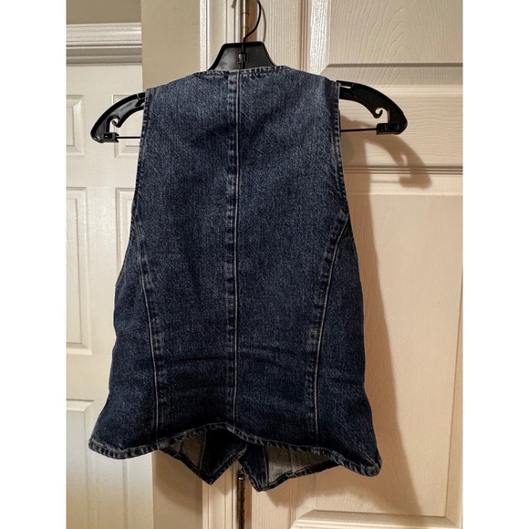 AGOLDE Denim Vest Sleeveless Button Up Jean Vest Top Layering Piece - Picture 8 of 10